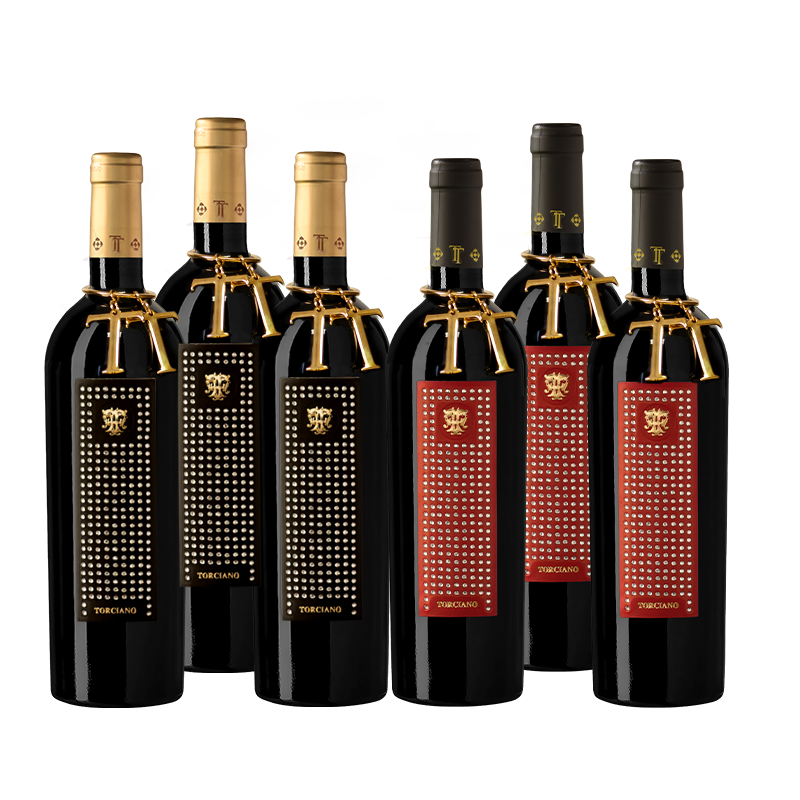 Six Red Jewels Bottles
